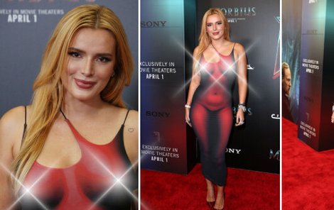 Bella Thorne dorazila na premiéru pro fanoušky oblečená neoblečená.