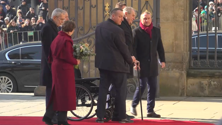 Prezident Miloš Zeman přivítal na Pražském hradě rakouského prezidenta Alexandera Van der Bellena s chotí (2.3.2023)