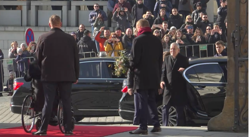 Prezident Miloš Zeman přivítal na Pražském hradě rakouského prezidenta Alexandera Van der Bellena s chotí (2.3.2023)