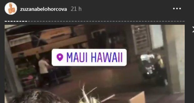 Zuzana Belohorcová si užívá na Havaji.