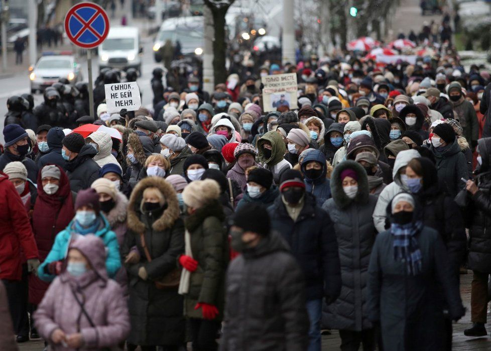 Demonstrace penzistů v Bělorusku