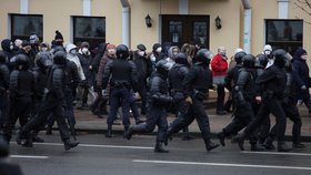 Demonstrace penzistů v Bělorusku.