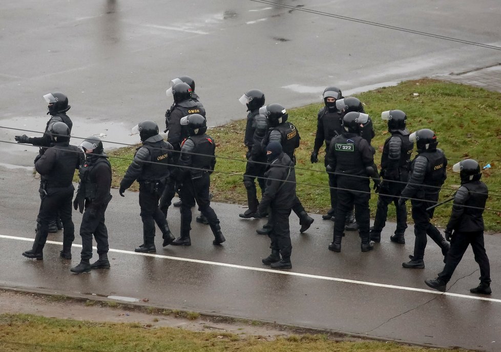 Protesty v Bělorusku.