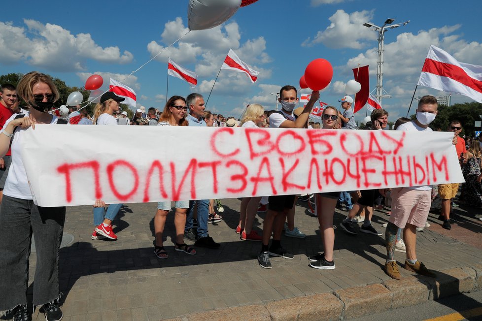 Protesty v Bělorusku (16. 08. 2020)