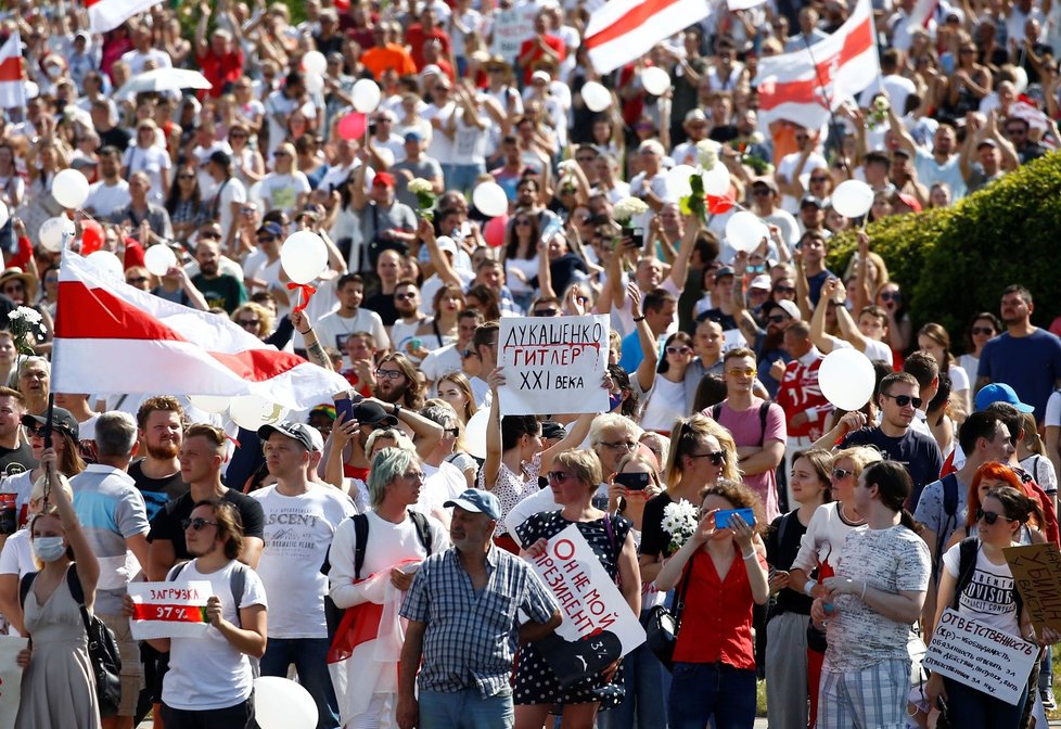 Protesty v Bělorusku (16. 08. 2020)