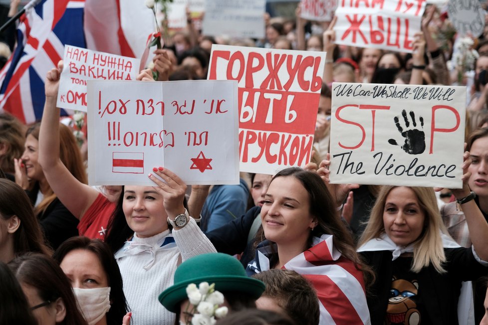 V Bělorusku pokračují protesty proti prezidentu Lukašenkovi, (6. 9. 2020).