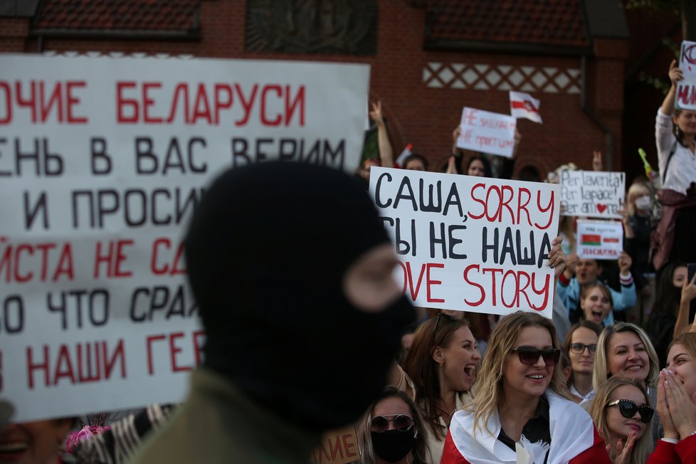 V Bělorusku pokračují protesty proti prezidentu Lukašenkovi, (6. 9. 2020).