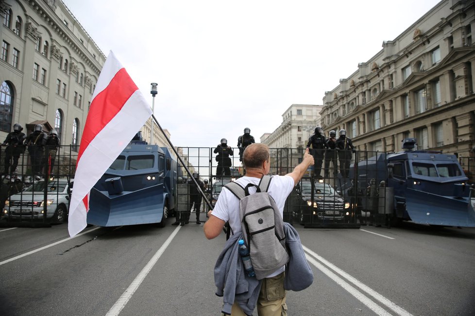 V Bělorusku pokračují protesty proti prezidentu Lukašenkovi, (6. 9. 2020).