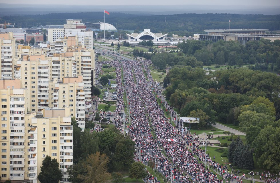 V Bělorusku pokračují protesty proti prezidentovi Lukašenkovi, (6.09.2020).