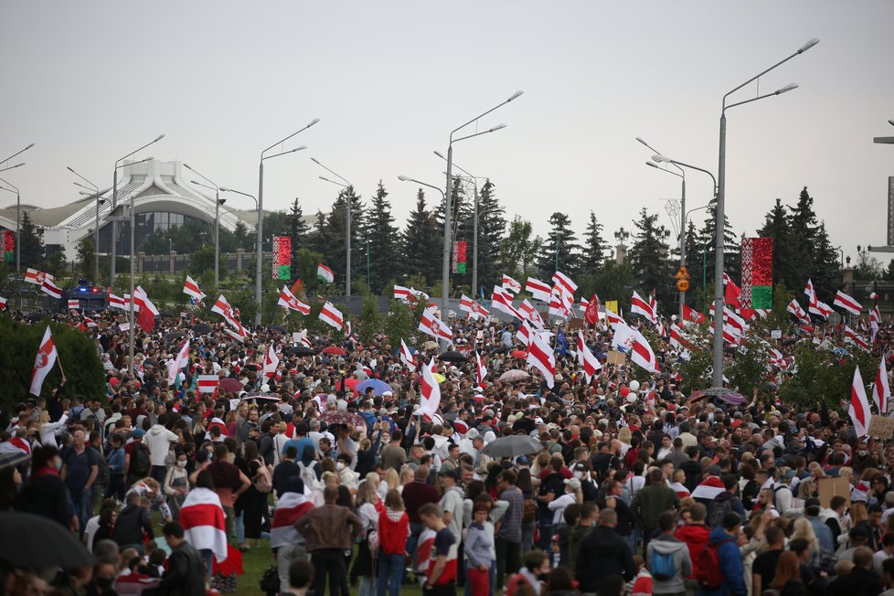 V Bělorusku pokračují protesty proti prezidentu Lukašenkovi, (6. 9. 2020).