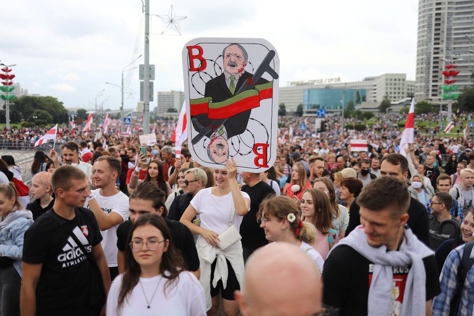 V Bělorusku pokračují protesty proti prezidentu Lukašenkovi, (6. 9. 2020).