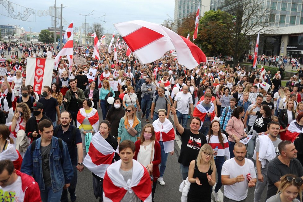 V Bělorusku pokračují protesty proti prezidentovi Lukašenkovi, (6.09.2020).