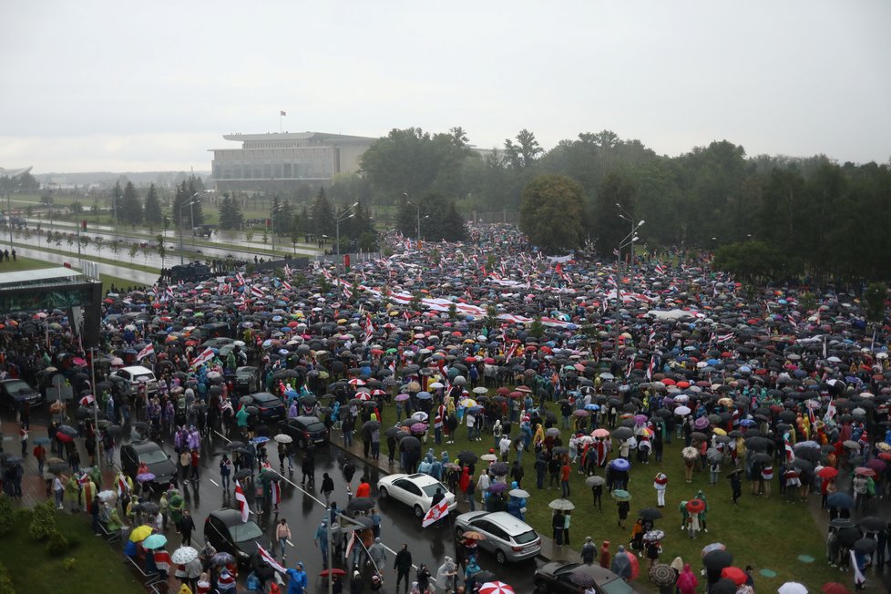 V Bělorusku pokračují protesty proti prezidentovi Lukašenkovi (6. 09. 2020).