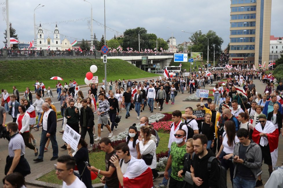 V Bělorusku pokračují protesty proti prezidentovi Lukašenkovi, (6.09.2020).