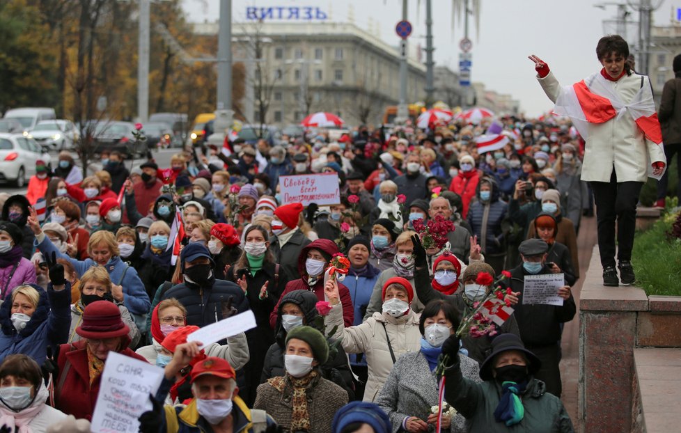 Protesty v Bělorusku pokračují, (29.11.2020).