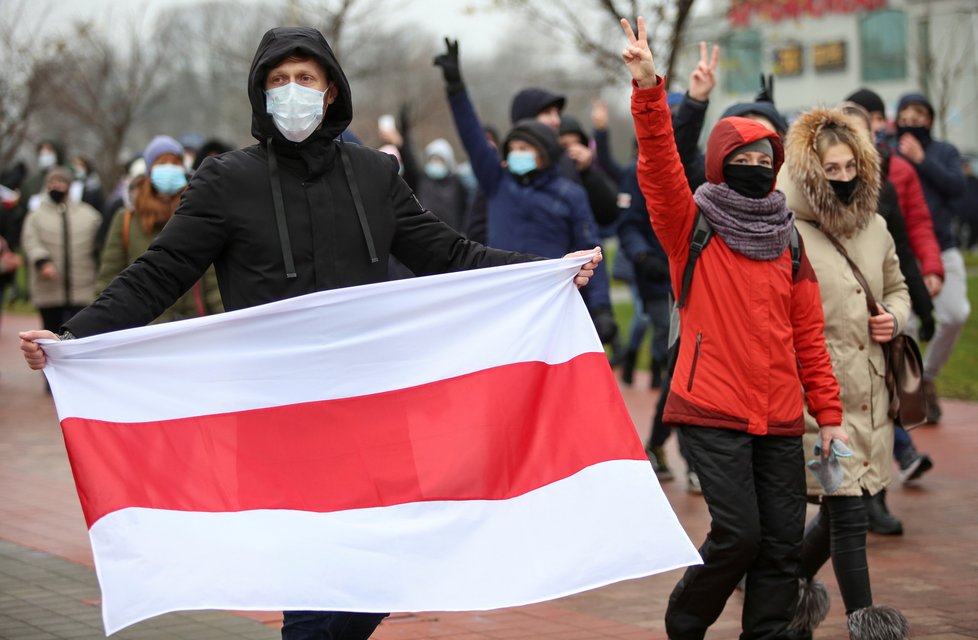 Protesty v Bělorusku pokračují, (29.11.2020).