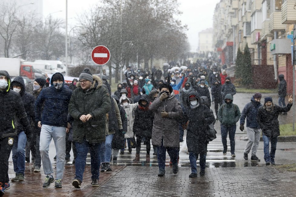 Protesty v Bělorusku pokračují, (29.11.2020).