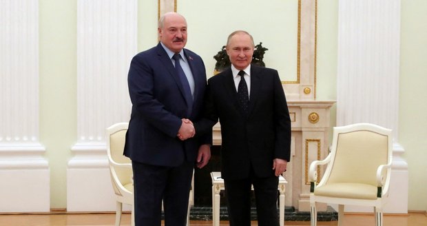 Vladimir Putin přijal Alexandra Lukašenka, Moskva, 11. března.