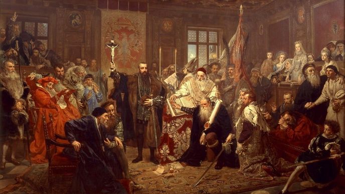 Lublinská unie z roku 1569, olej od Jana Matejka