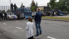 Demonstrace v běloruském Minsku (23. 8. 2020)