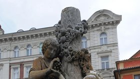 Wimmerova socha, na kterou mladý Bém v alkoholovém opojení lezl