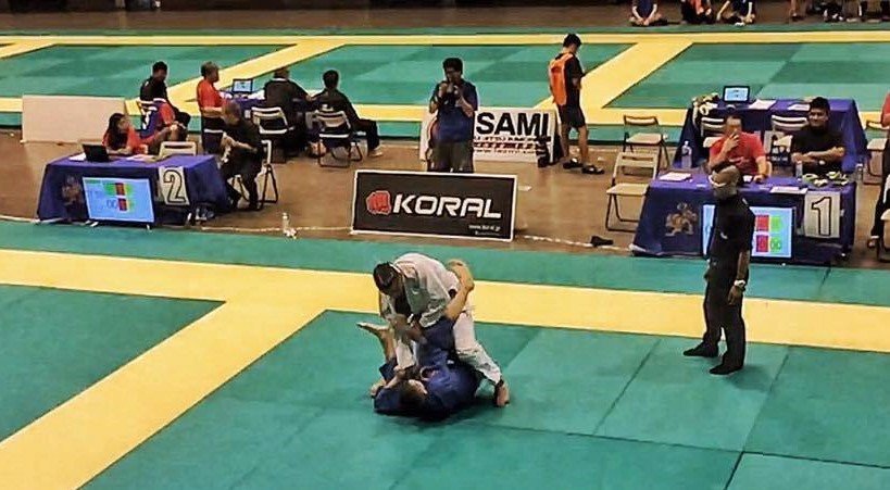 Cristovao během jednoho ze zápasů na asijském mistrovství v jiu jitsu