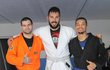 Edlar Rafigaev, Josef Dostál a Ben Cristovao po skončení tréninku brazilského jiu jitsu