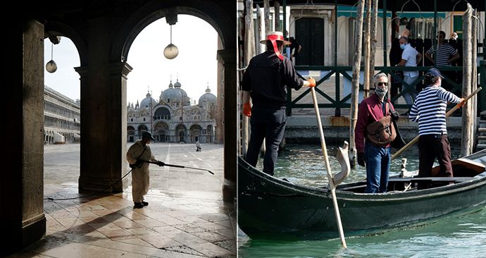 Benátky v době pandemie zejí prázdnotou, město obvykle žije z turistů.