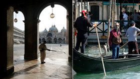 Benátky v době pandemie zejí prázdnotou, město obvykle žije z turistů.