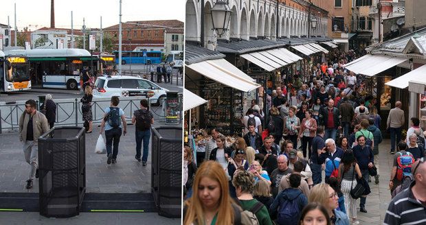 „Invaze a noční můra.“ Na turisty v Benátkách políčili nové turnikety