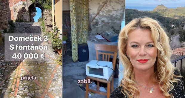 Lucie Benešová hledá nemovitost na Sicílii