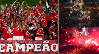 FOTO: Bouřlivá noc v Lisabonu! Benfica slavila ligový titul