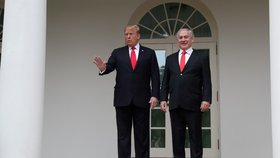 Izraelský premiér Benjamin Netanjahu a Donald Trump