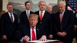 Trump stvrdil podpisem uznání izraelské svrchovanosti nad Golanami 