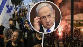 Netanjahu musel do nemocnice na operaci kýly. Proti jeho vládě mezitím vypukla velká demonstrace