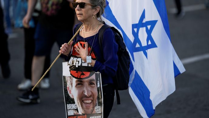 Demonstrace proti Netanjahuově vládě v Jeruzalémě (31.3.2024)