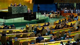 Při projevu Netanjahua na Valném shromáždění OSN část delegací opustila sál (24.9.2026)