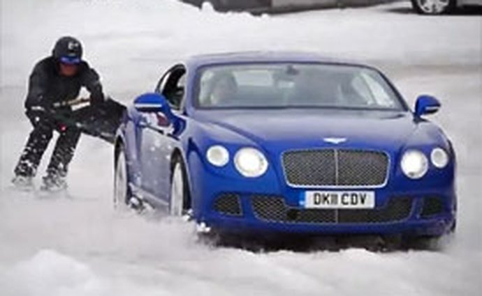 Video: Na lyžích za Bentley Continental GT