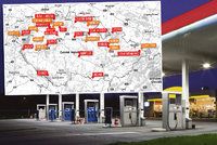 Hříšné čerpací stanice: Podívejte se, kde prodávali nekvalitní benzin a naftu