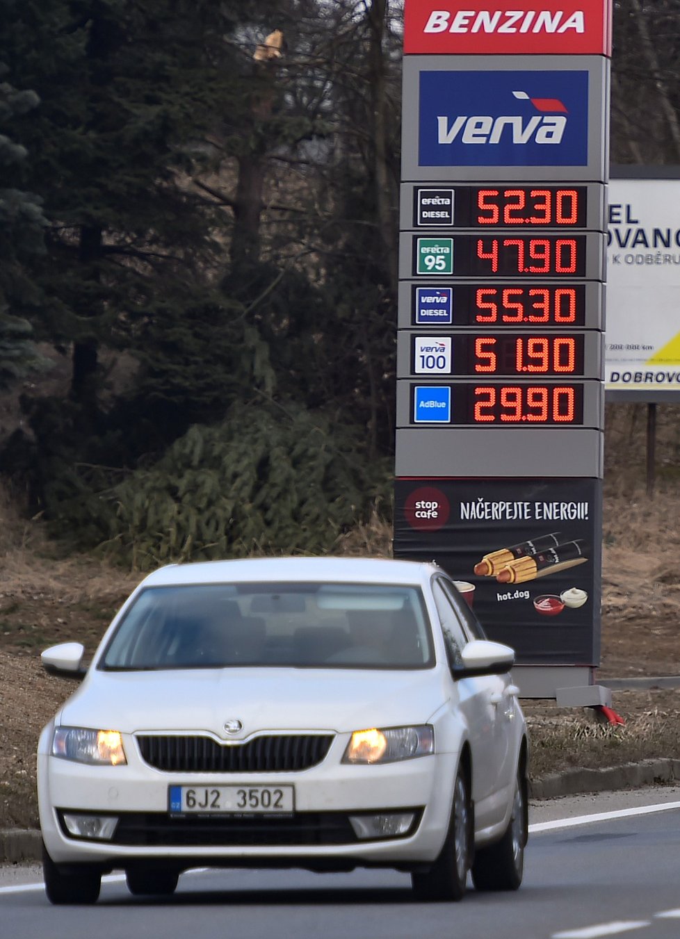 Ceny pohonných hmot na Vysočině (10.3.2022)