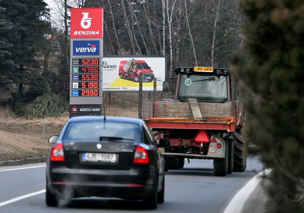 Ceny pohonných hmot na Vysočině (10.3.2022)