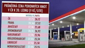 V Česku jsou momentálně nejlevnější pohonné hmoty za 6 let.