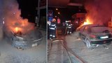 Ve Zlíně hořelo auto na benzince: Katastrofu odvrátila pohotová obsluha!