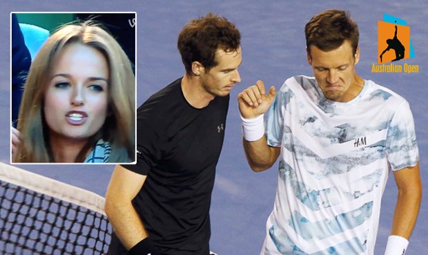 Přítelkyně Andy Murrayho sprostě nadávala při semifinále Tomáši Berdychovi.