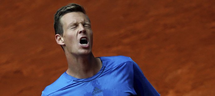 Český tenista Tomáš Berdych dostal v Římě dvakrát kanára