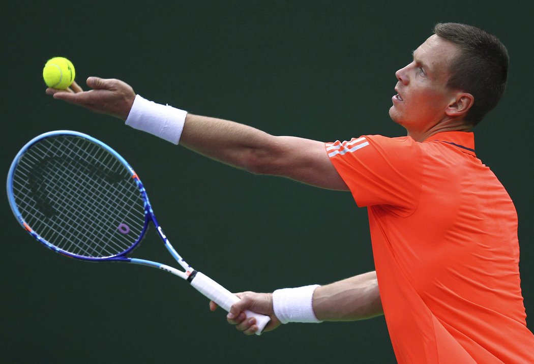 Český tenista Tomáš Berdych poprvé nastoupil v oblečení nového sponzora