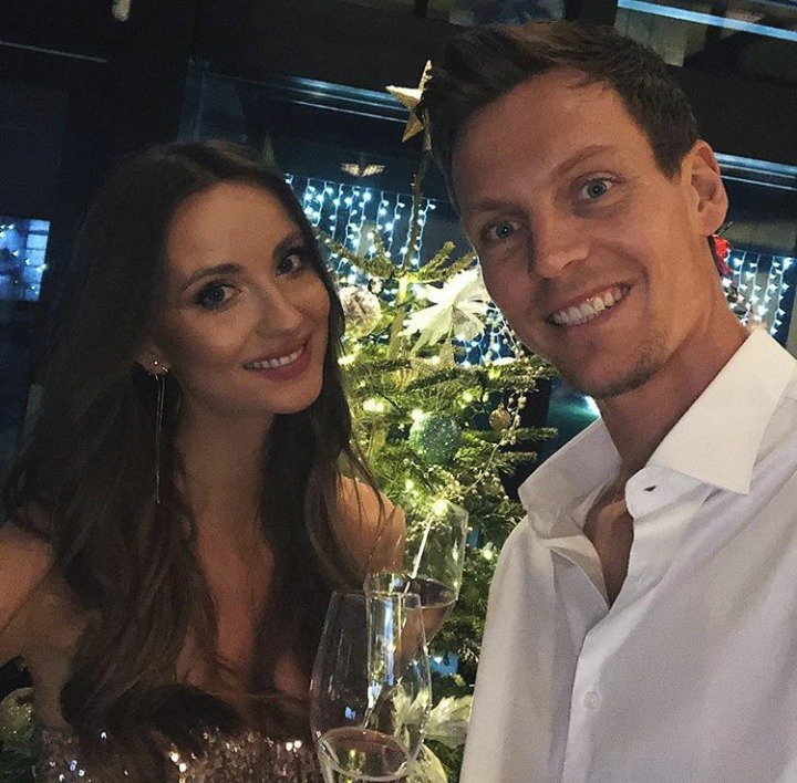 Tomáš Berdych se svou milovanou ženou Ester