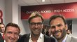 Patrik Berger a Vladimír Šmicer s trenérem Liverpoolu Jürgenem Kloppem