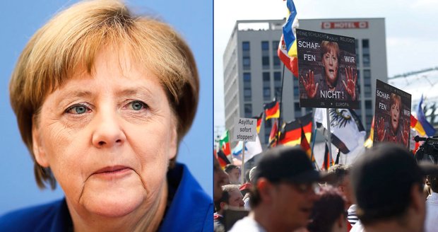 „Merkelová je královna pašeráků.“ Němci demonstrovali proti přílivu uprchlíků