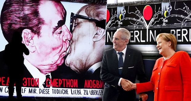 Líbající Brežněv i slavící Zeman. Velká show k výročí 30 let od pádu berlínské zdi začala